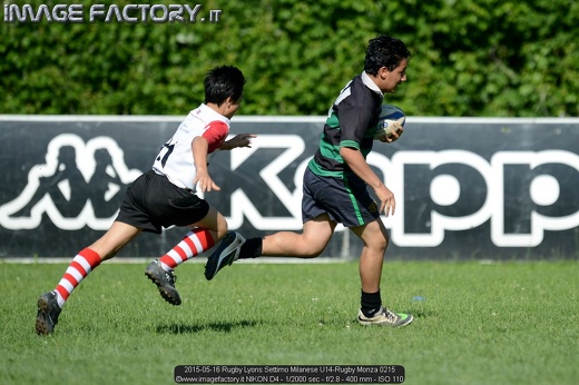 2015-05-16 Rugby Lyons Settimo Milanese U14-Rugby Monza 0215